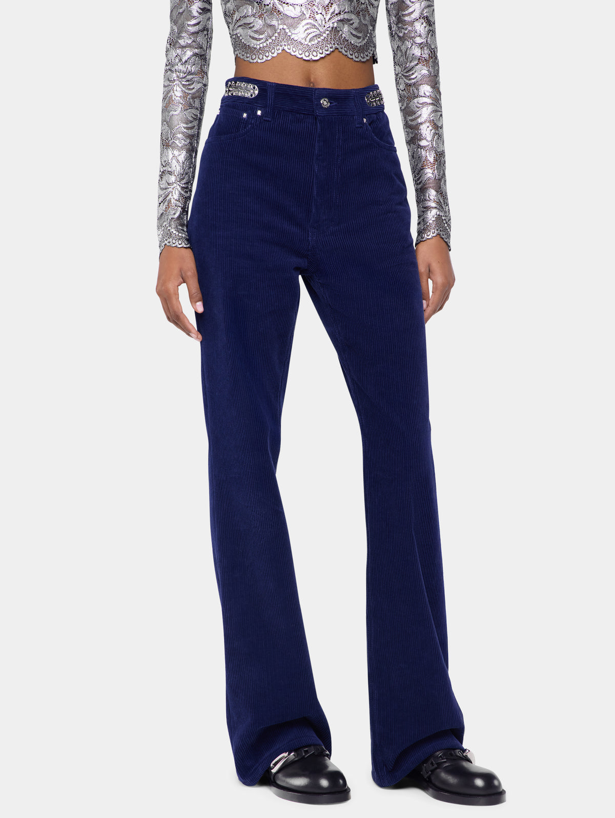 Baggy pants in velvet with 2969 discs position 2