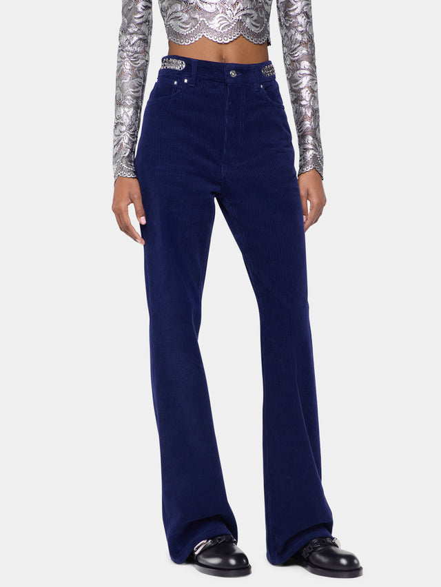 Baggy pants in velvet with 1969 discs - Image 2