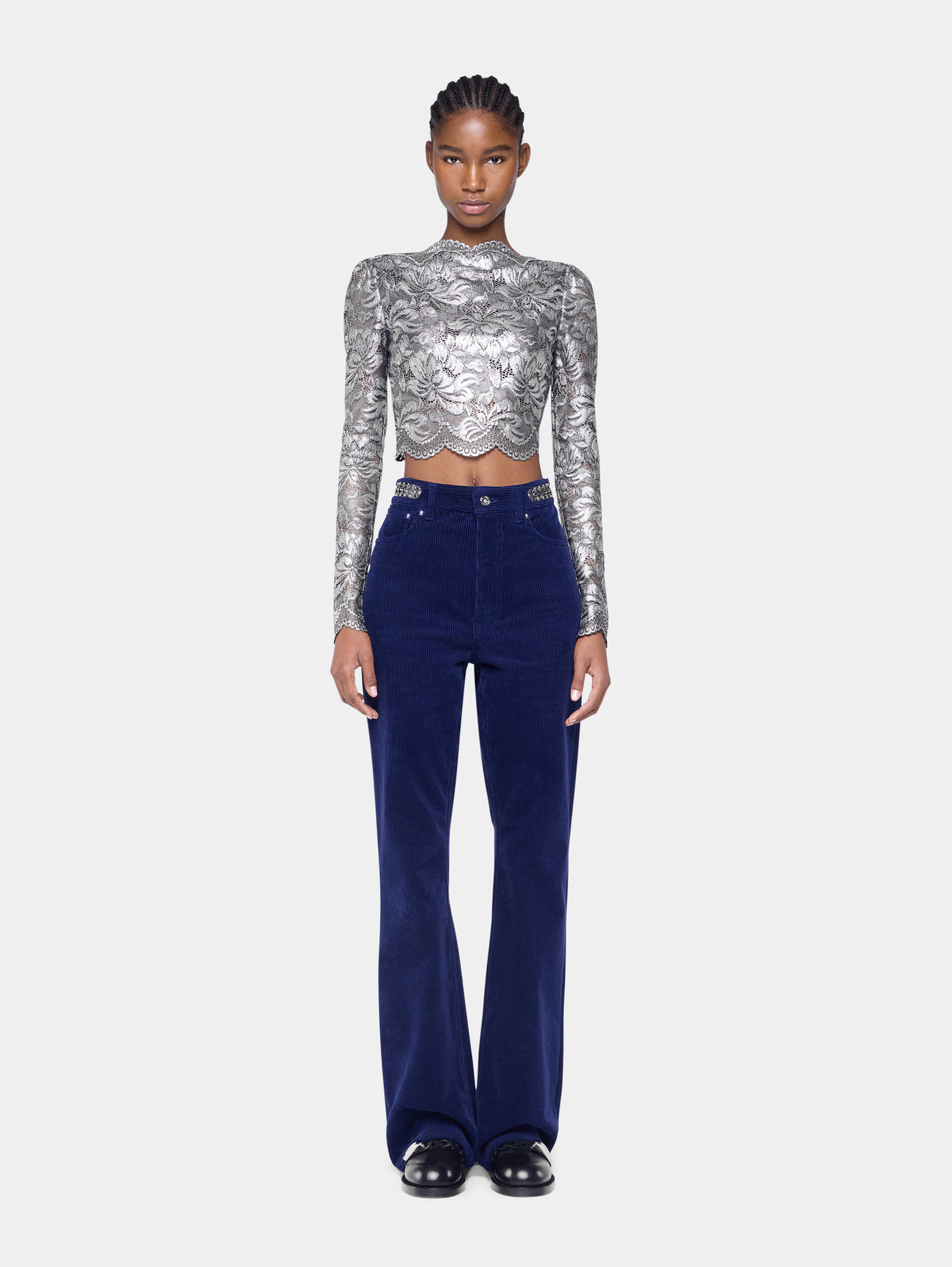 Baggy pants in velvet with 4969 discs position 4