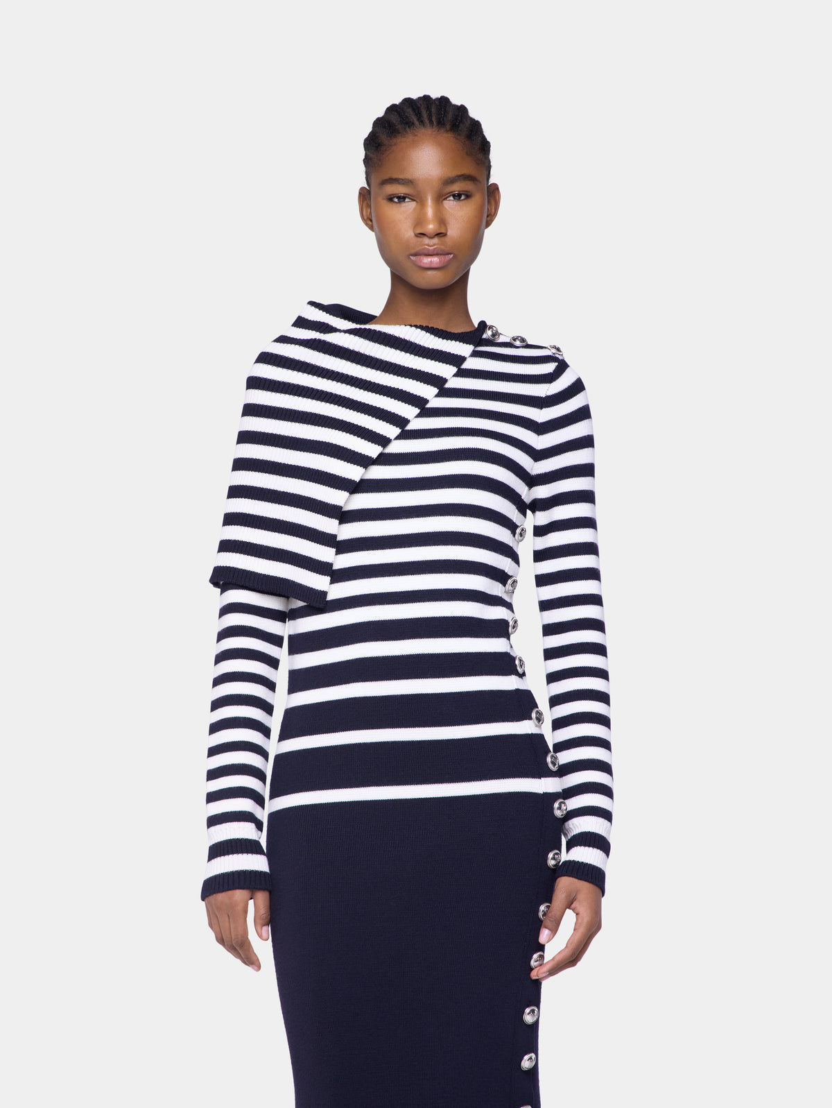 Midi dress in wool position 4