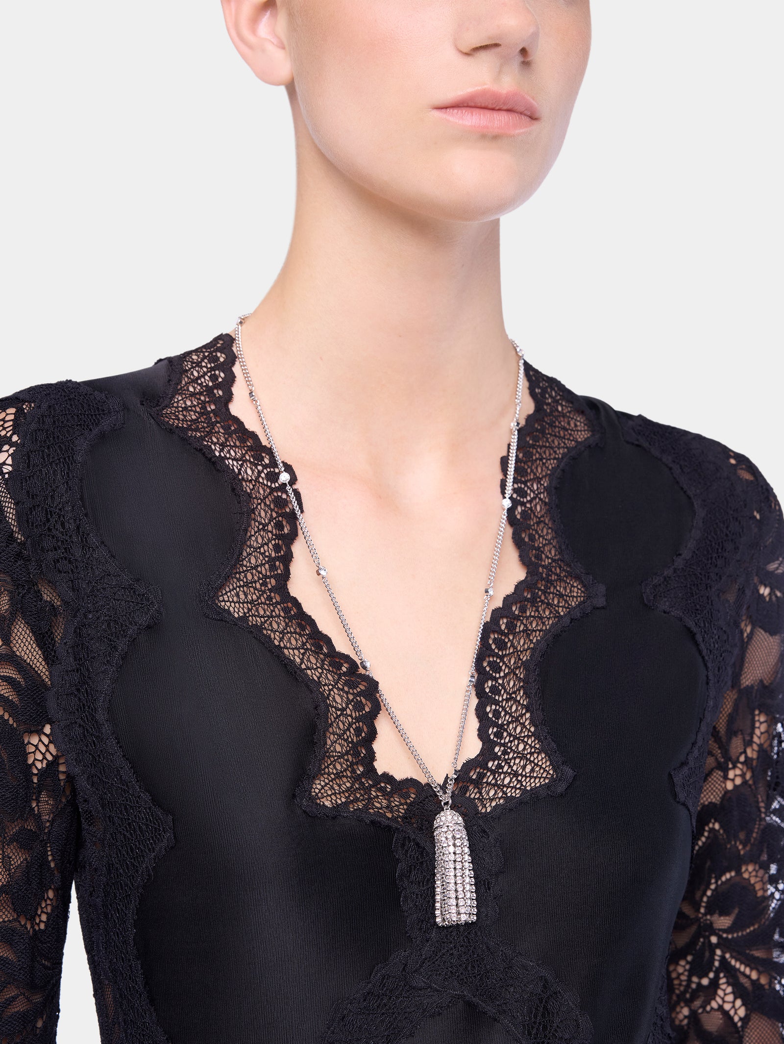 Crystal tassel necklace position 2 - Image 2