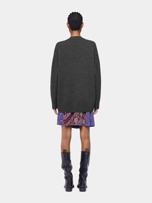 Knitted cardigan in wool and cashmere - Image 3