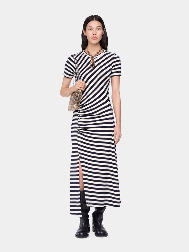 Draped midi dress in wool - Image 2
