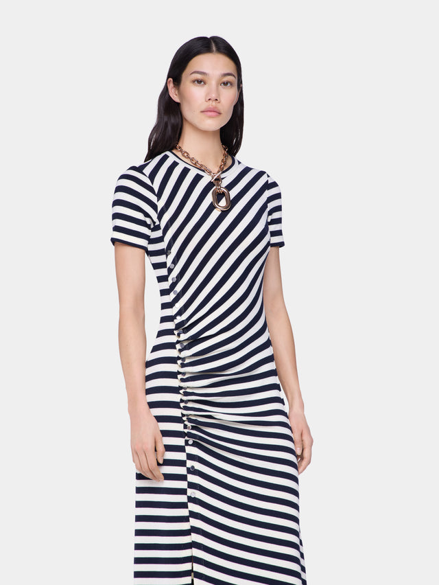 Draped midi dress in wool - Image 3