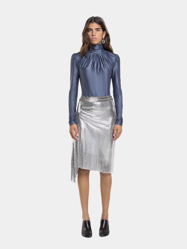 silver draped skirt in chainmail - Image 3