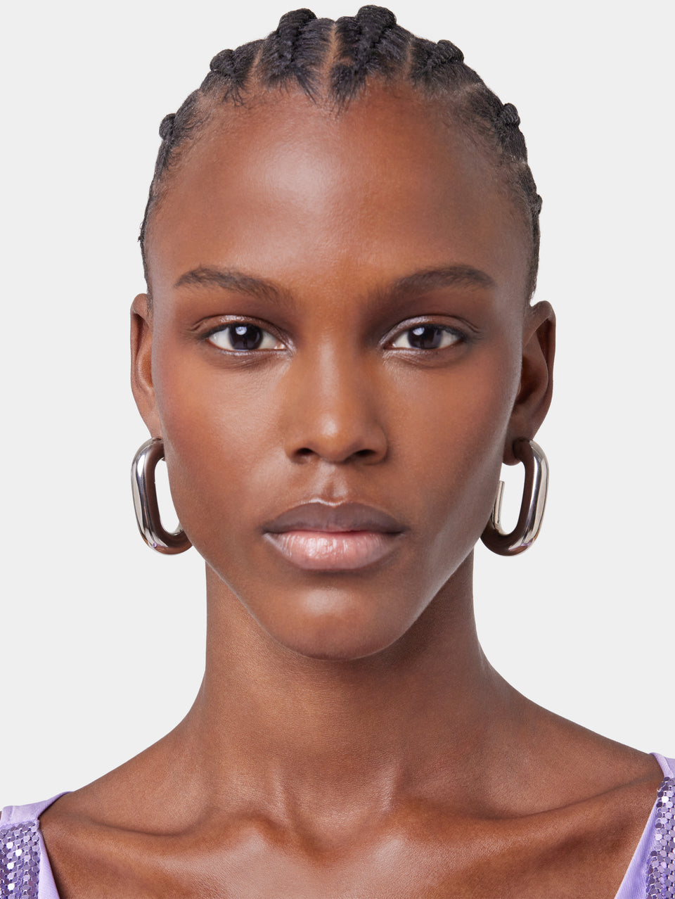 Silver XL Link earrings position 2 - Image 2