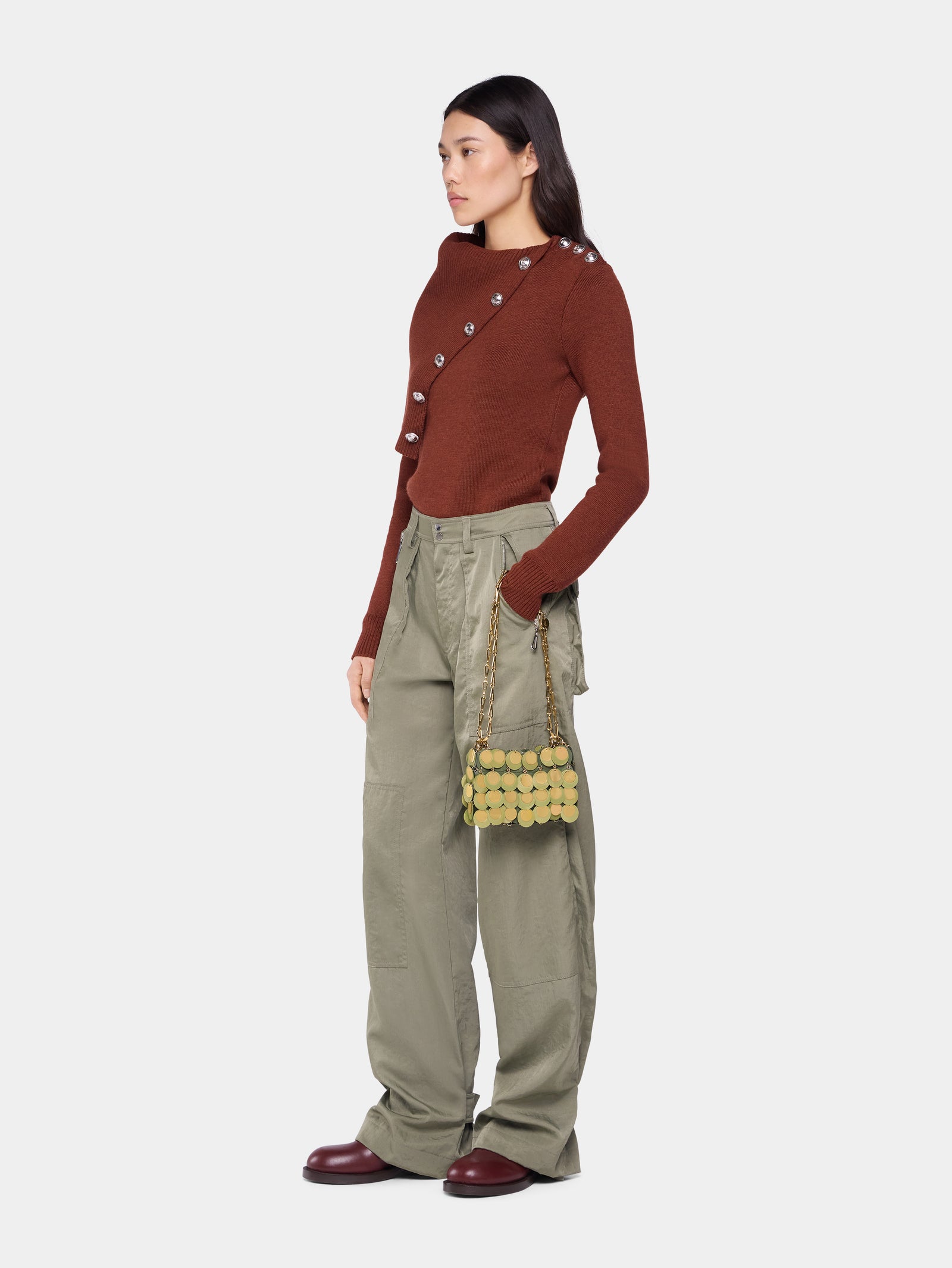 Rust sweater in wool position 3 - Image 3
