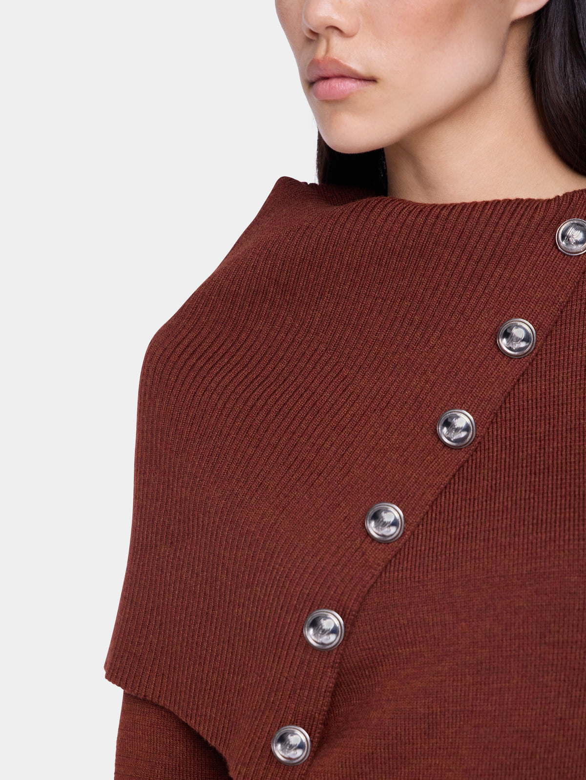 Rust sweater in wool position 6