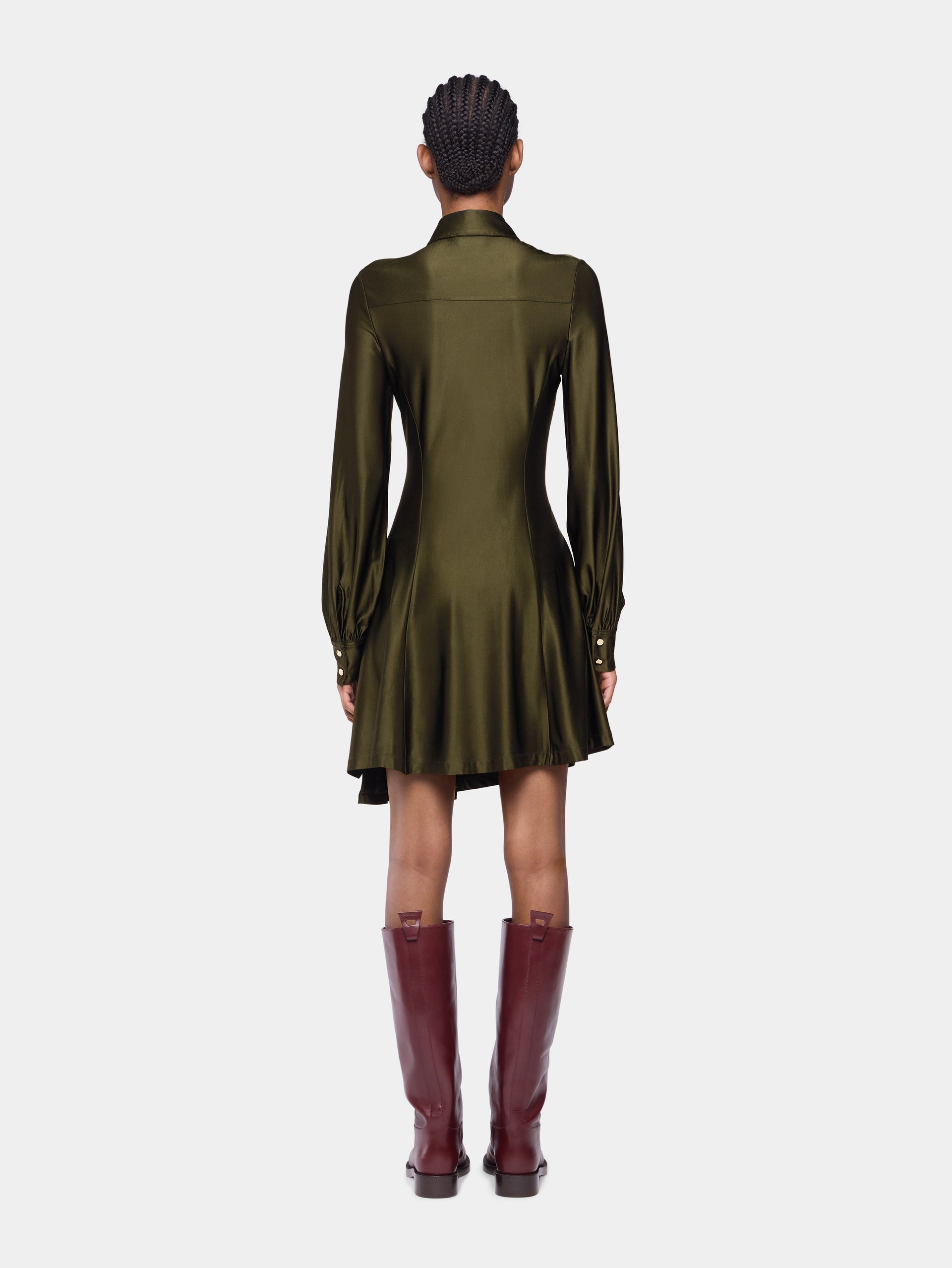 Draped mini dress in jersey position 4