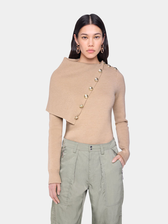Beige Sweater in wool - Image 2