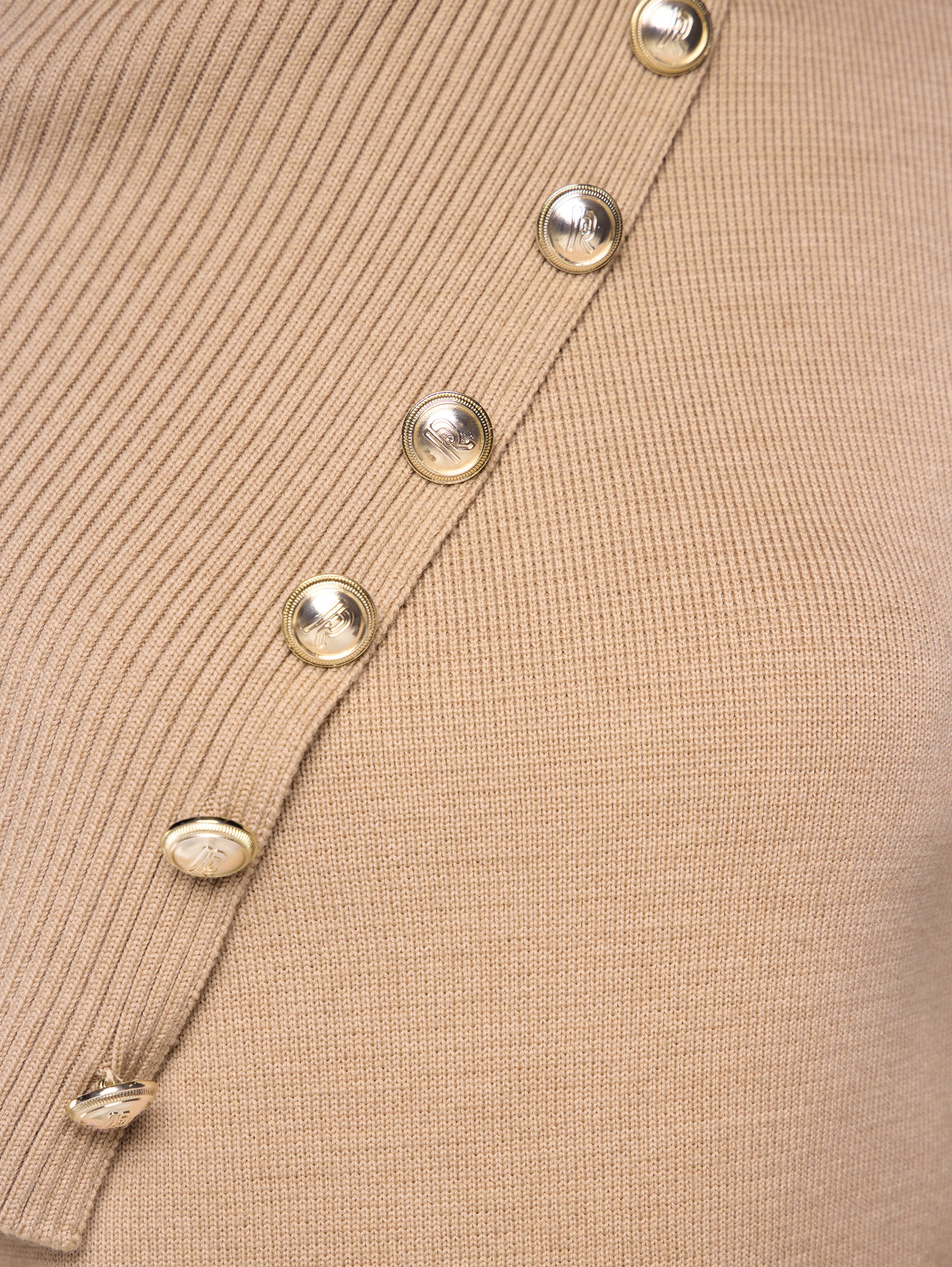 Beige Sweater in wool position 5