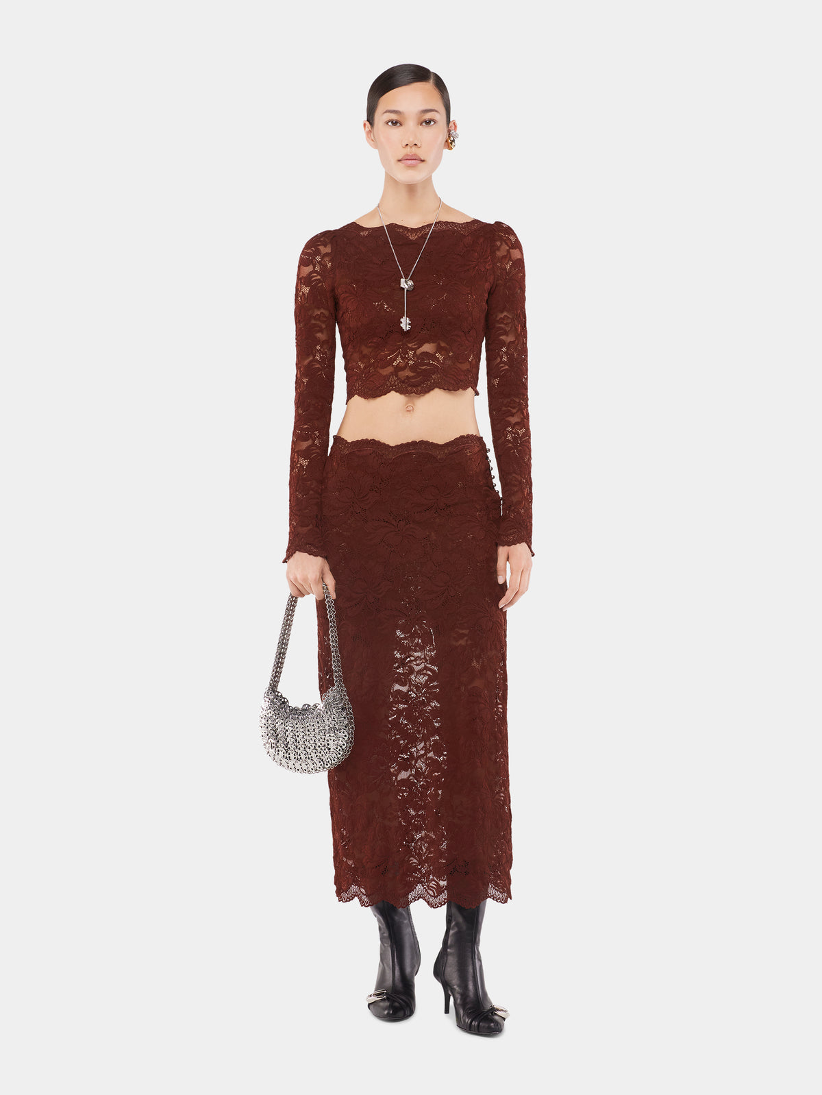 Midi skirt in lace position 2 - Image 2
