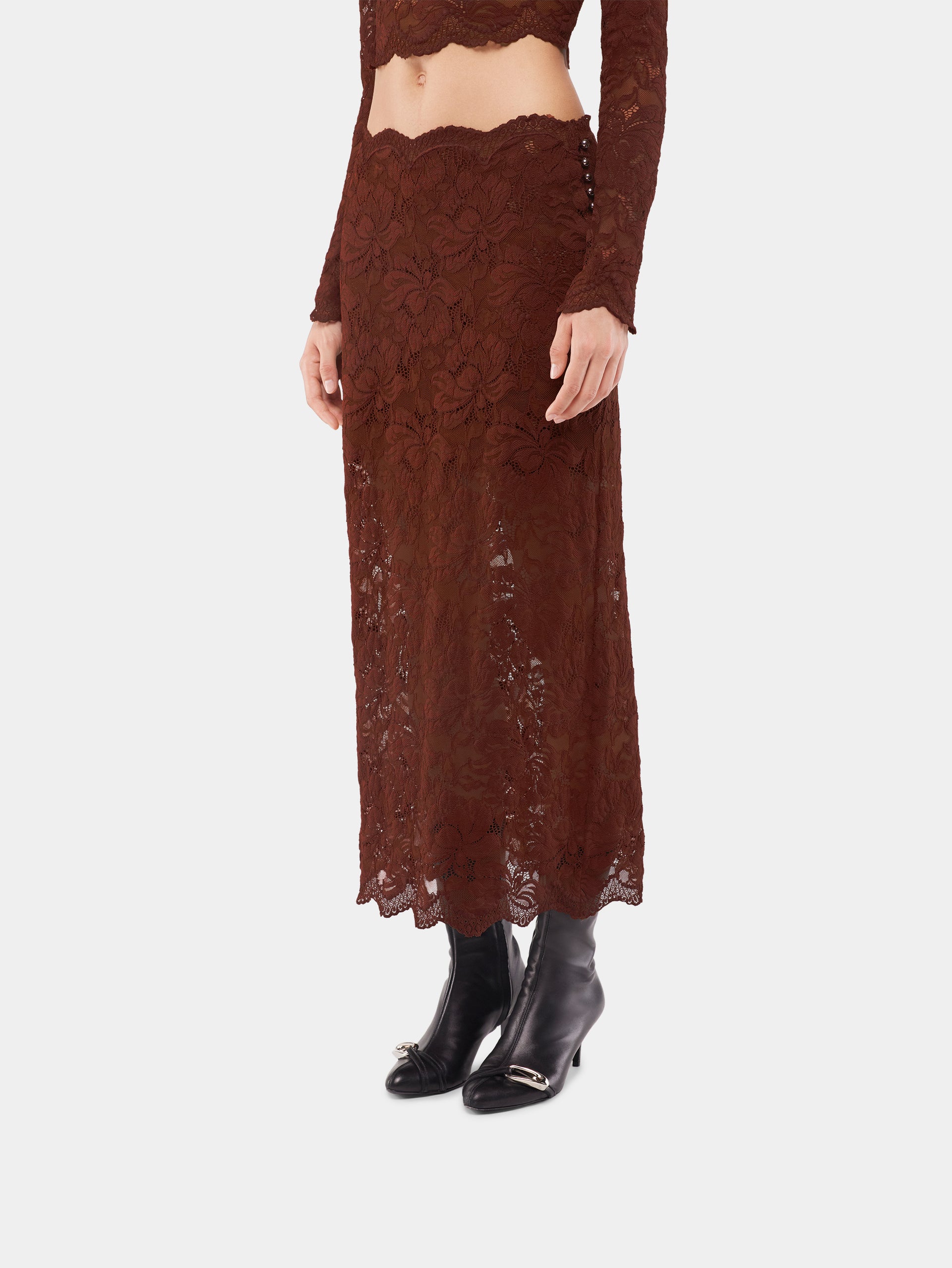 Midi skirt in lace position 5