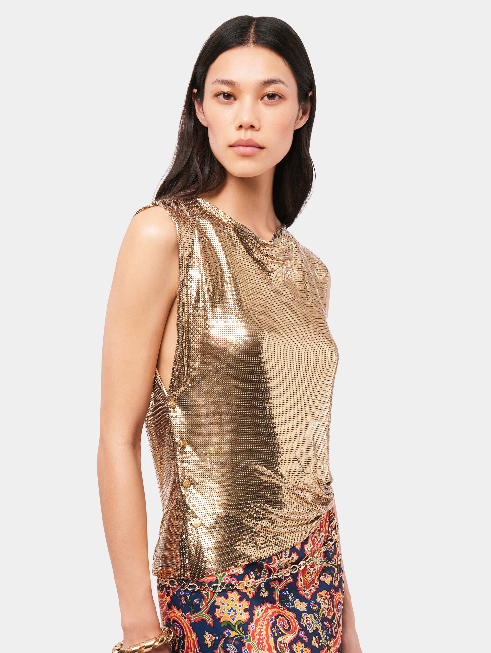 Gold chainmail Top