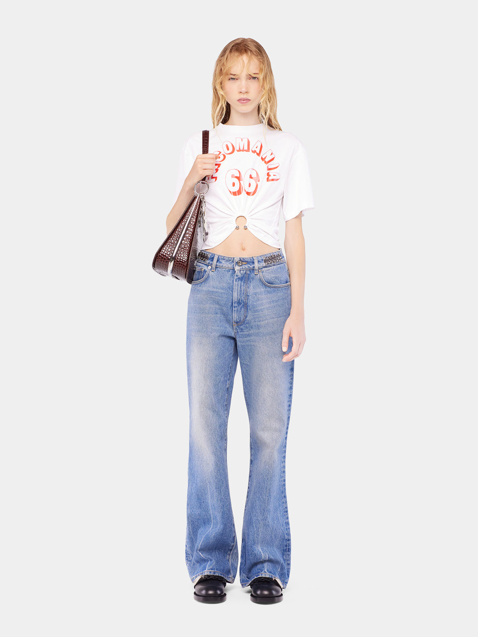 Printed cotton piercing t-shirt position 2 - Image 2