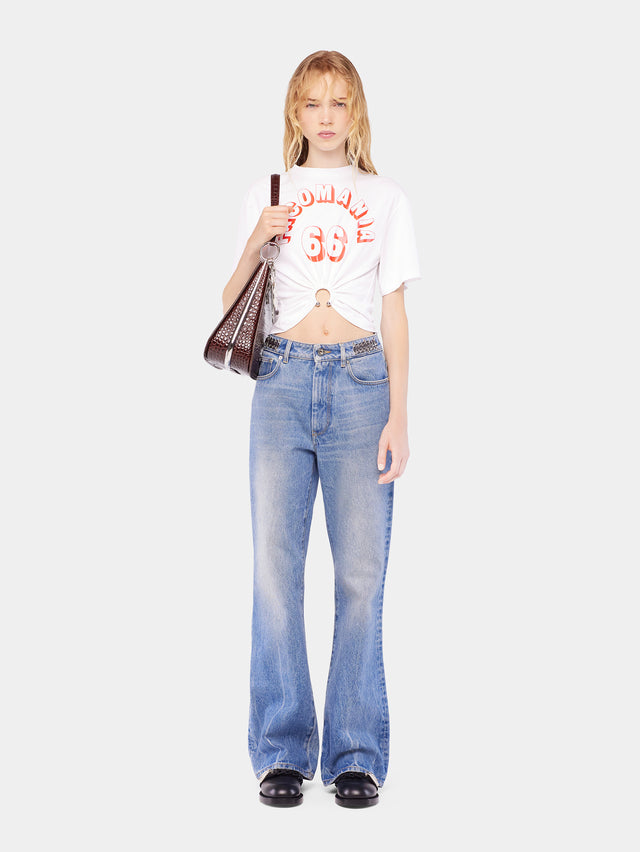 Flared jeans embellished with 1969 discs - Image 2