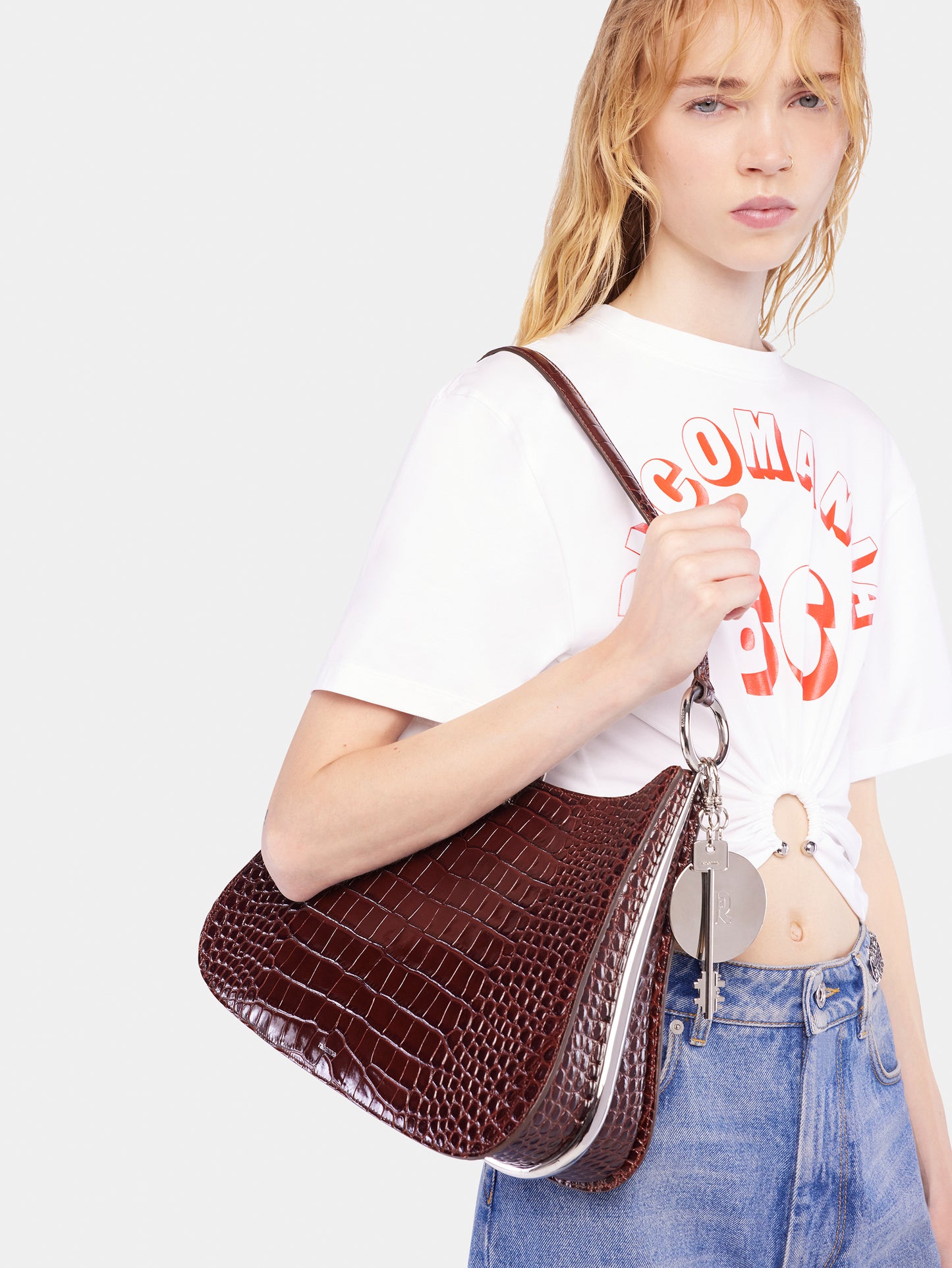 Large Ring leather bag