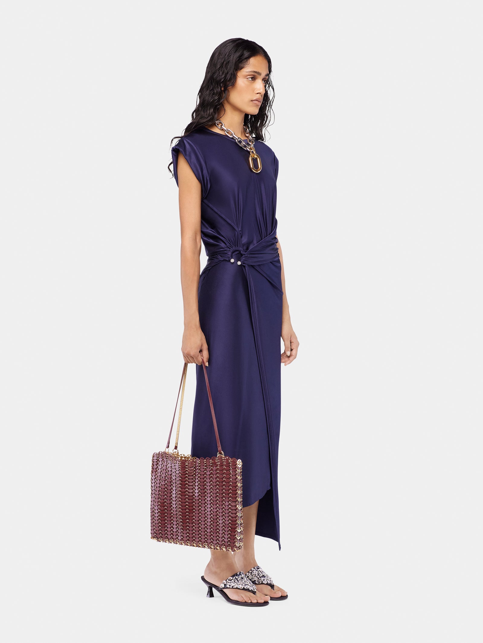 Midi piercing jersey dress position 2 - Image 2