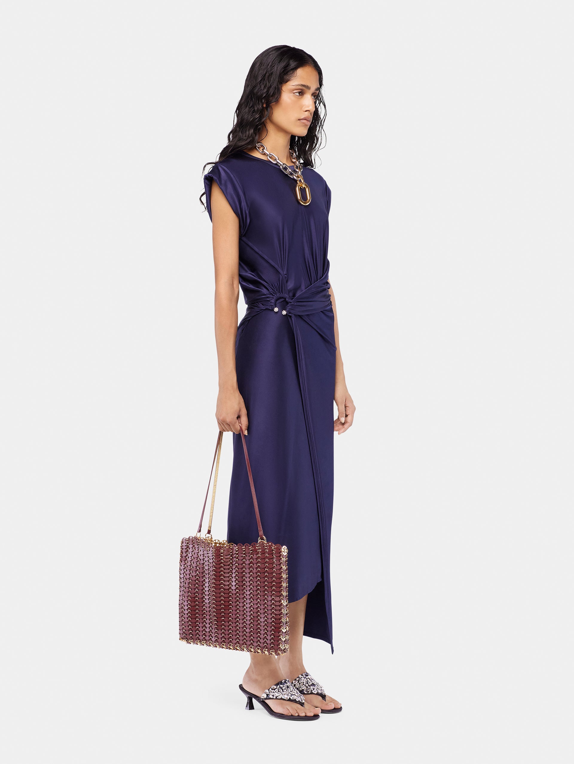 Midi piercing jersey dress position 2