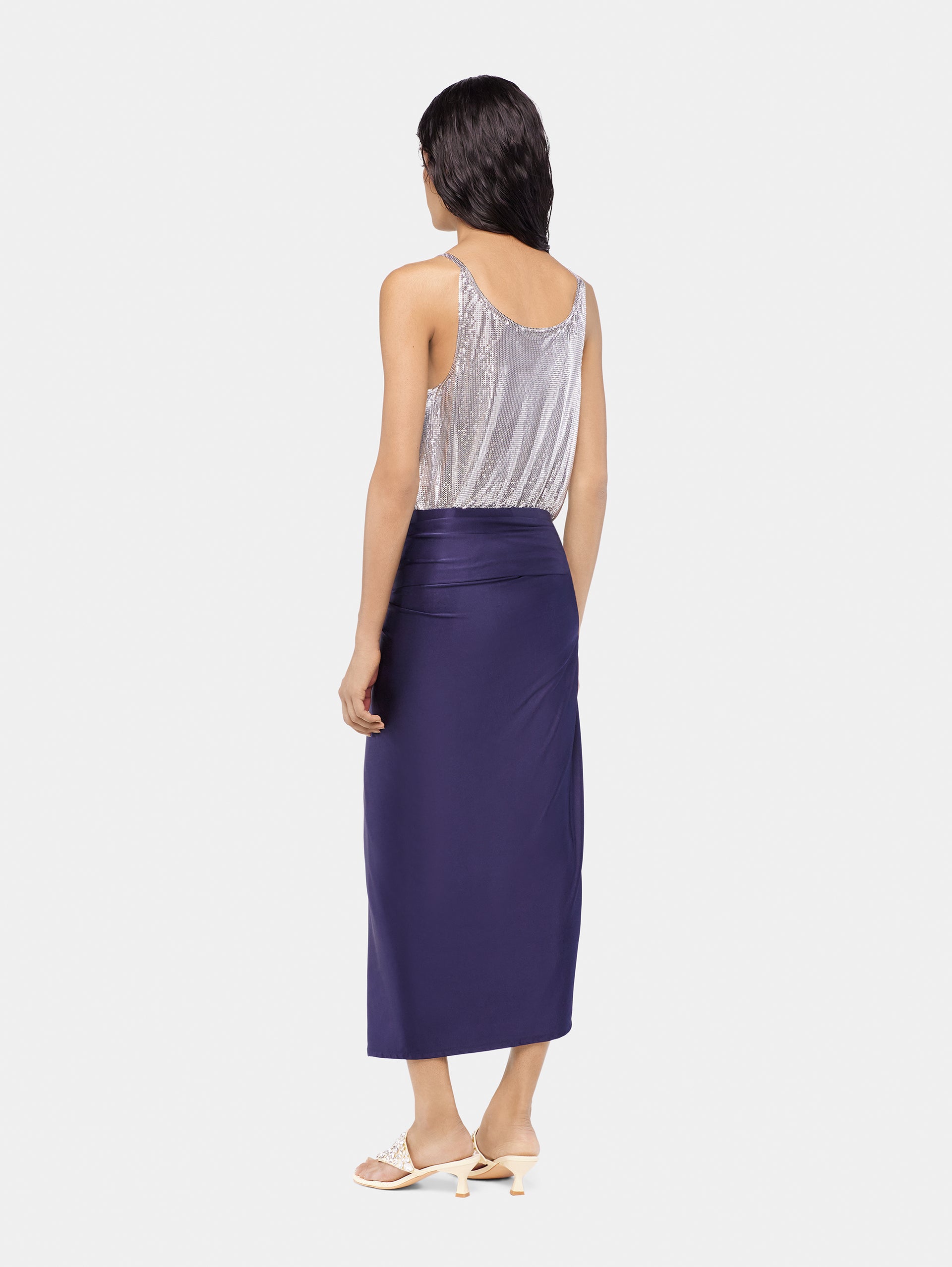 Silver tank top in mesh position 4