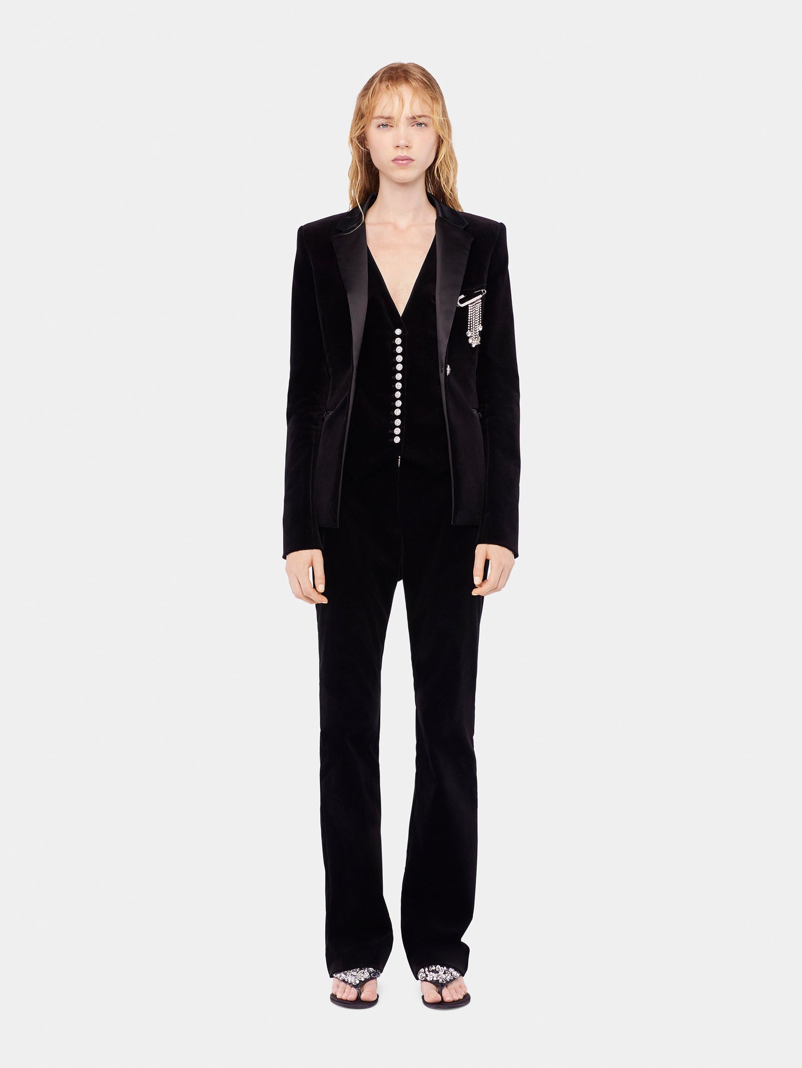 Velvet tailored jacket position 2 - Image 2