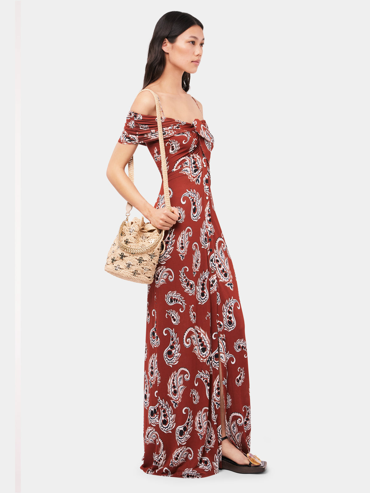 Robe longue imprimée paisley