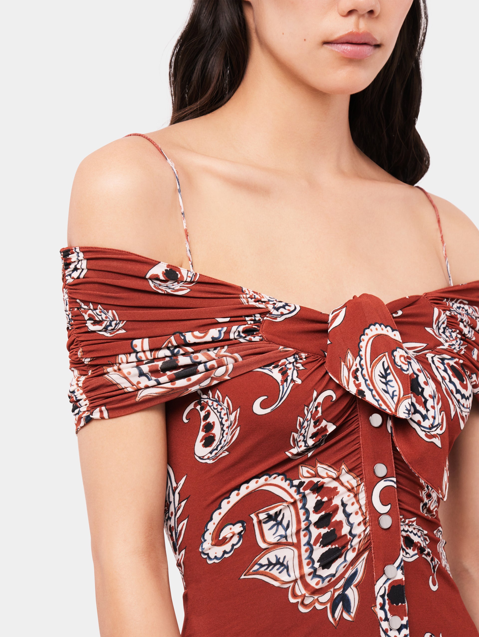 Robe longue imprimée paisley