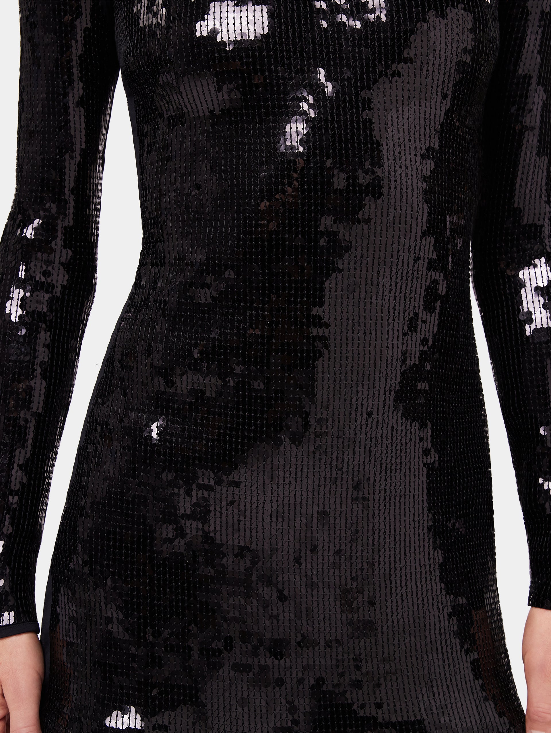 Mini sequined black dress