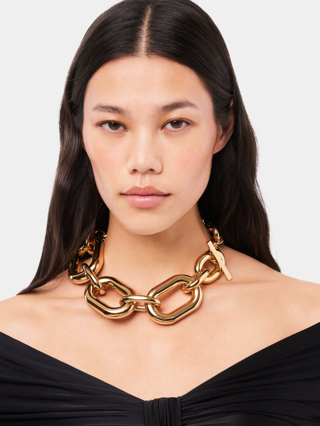 Gold oversized XL link necklace - Image 2
