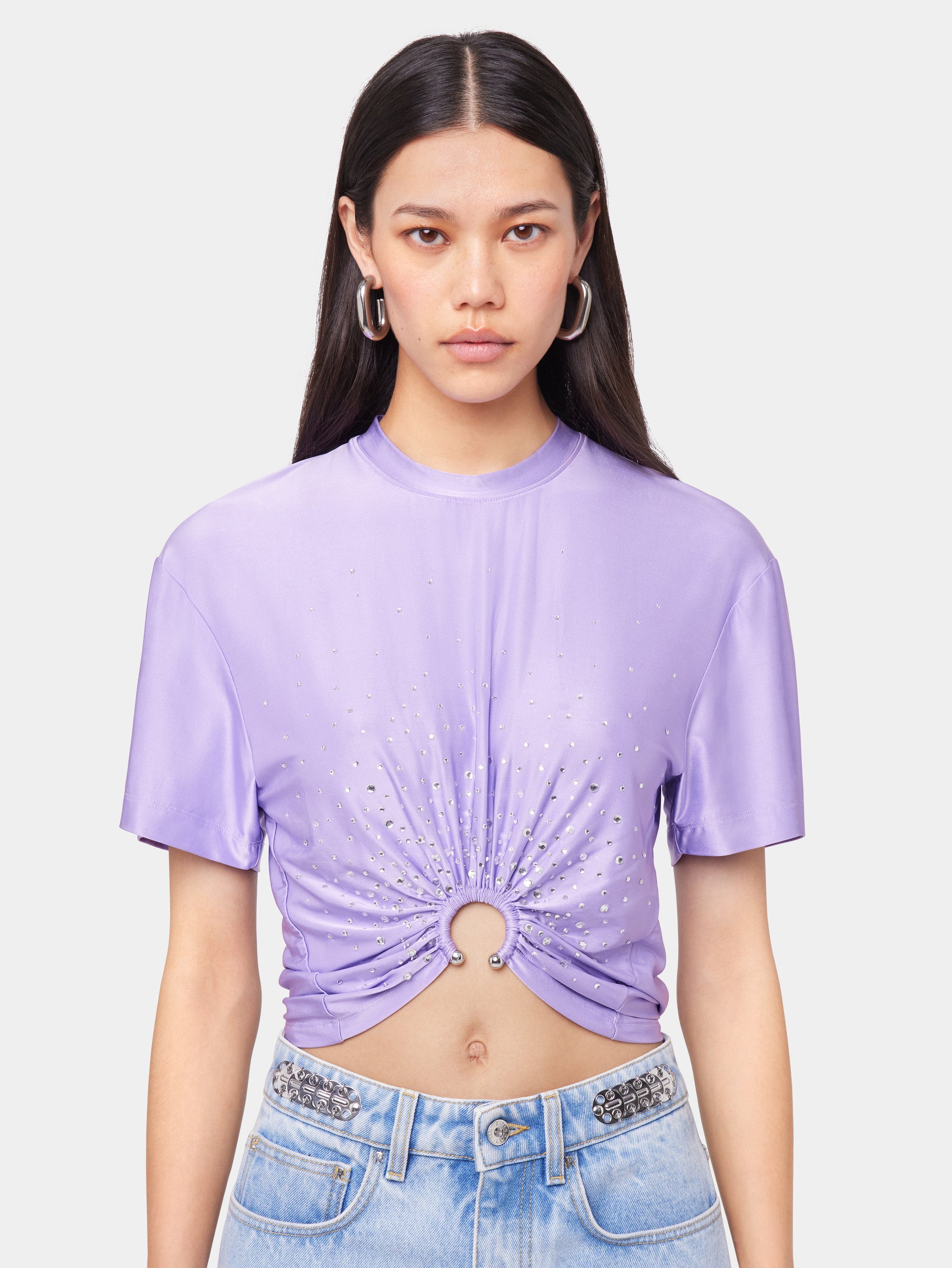 LAVENDER PIERCING TEE-SHIRT IN JERSEY position 2