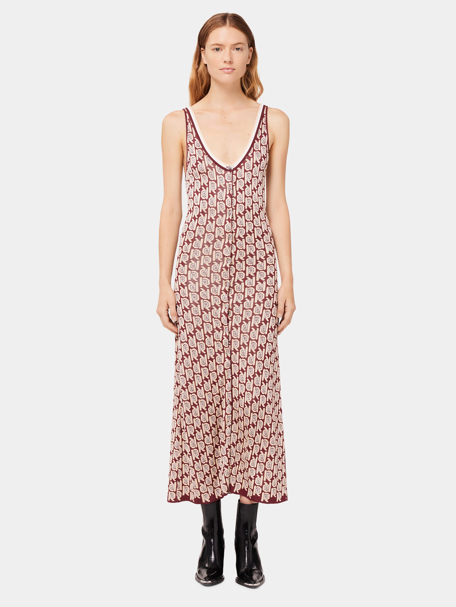 Robe longue monogramme