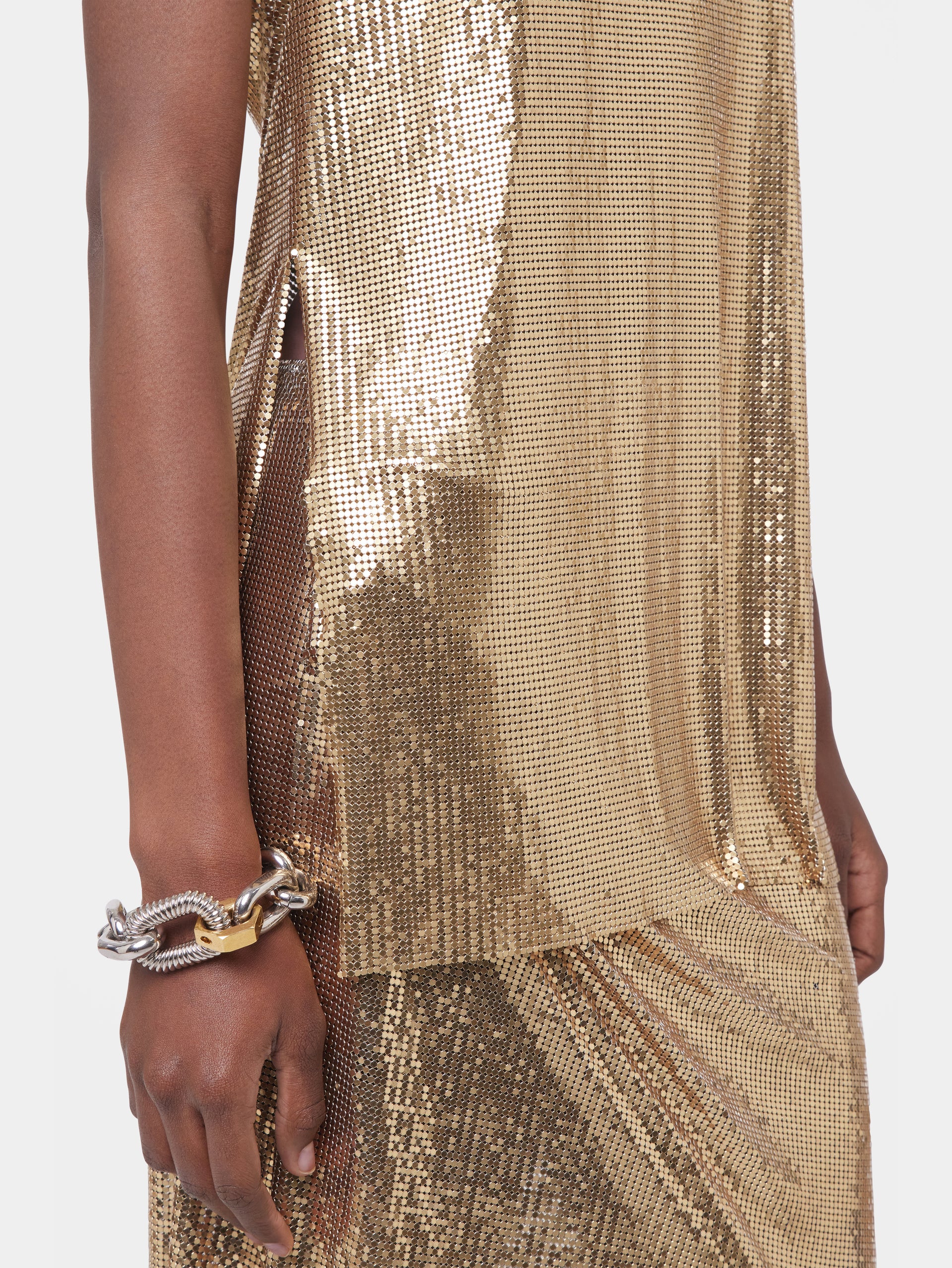 Gold tank top in mesh position 6