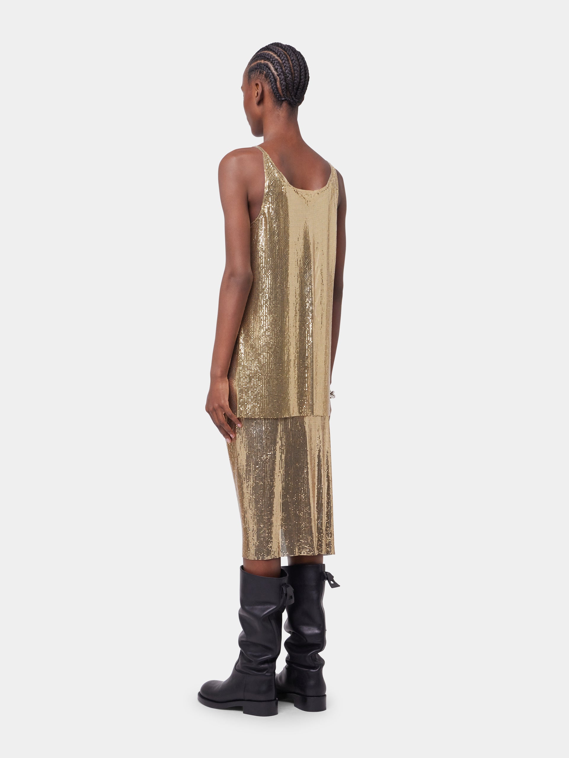 Gold tank top in mesh position 4