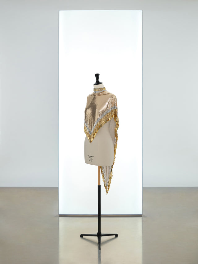 Asymmetric cape top made in iconic mesh - Image 1