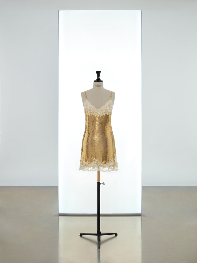 Mini slip dress in iconic mesh - Image 1