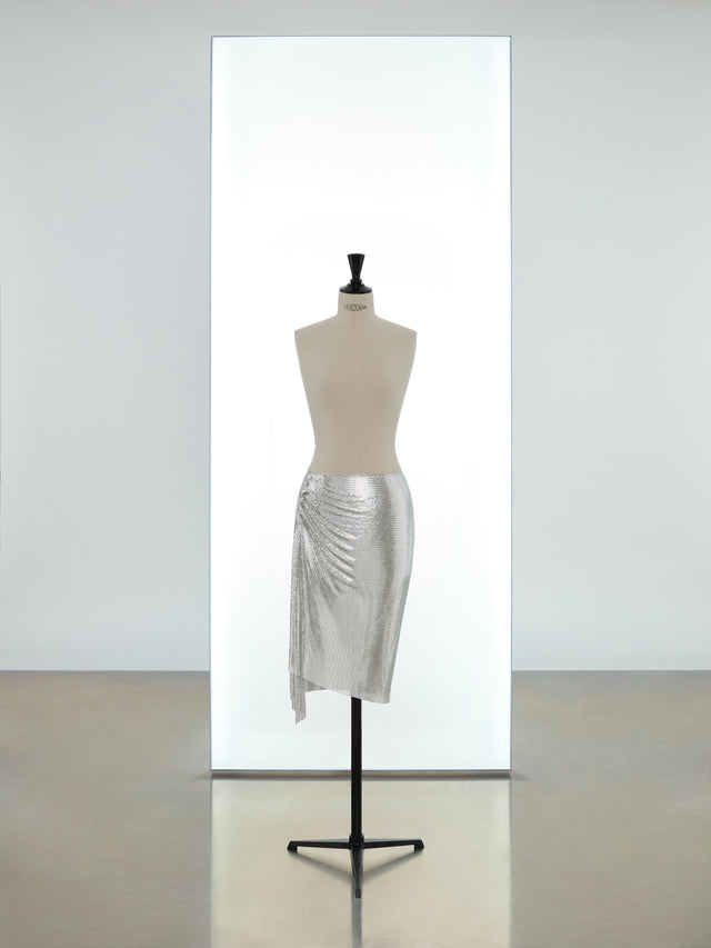 Mid length draped iconic mesh skirt - Image 1
