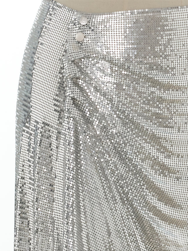 Mid length draped iconic mesh skirt - Image 2