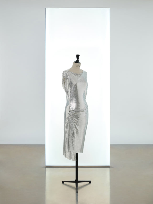 Mid length draped iconic mesh dress - Image 1