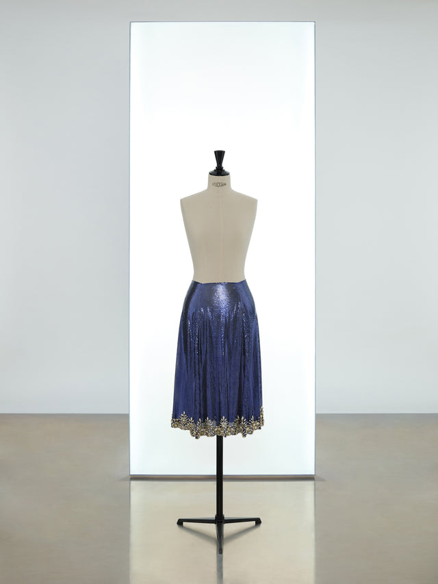 Mid length draped skirt - Image 1