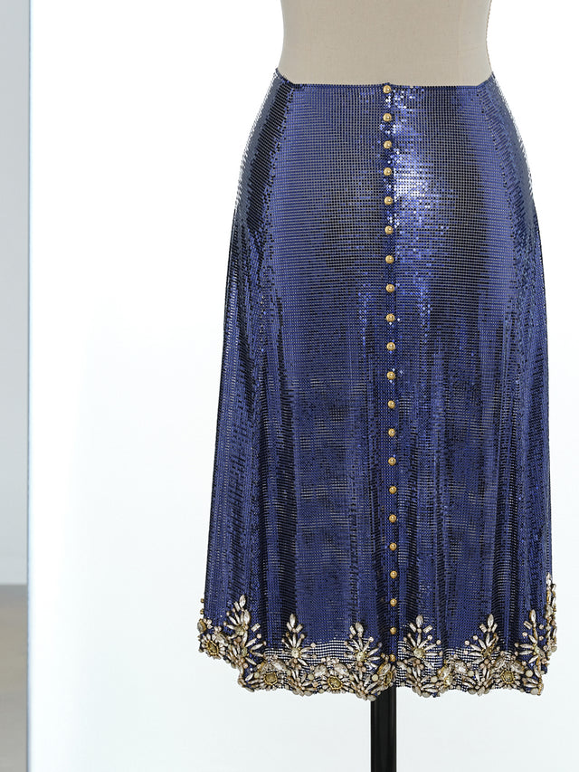 Mid length draped skirt - Image 2