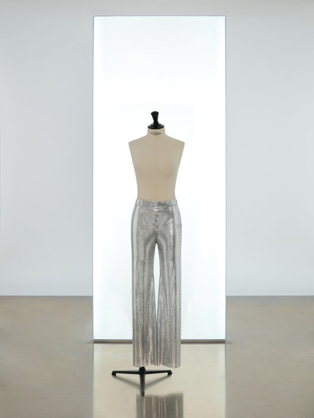 Buttoned iconic mesh pants - Image 1