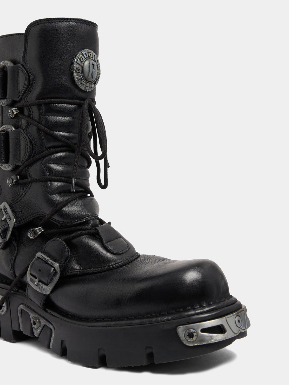 Rabanne x New Rock black boots