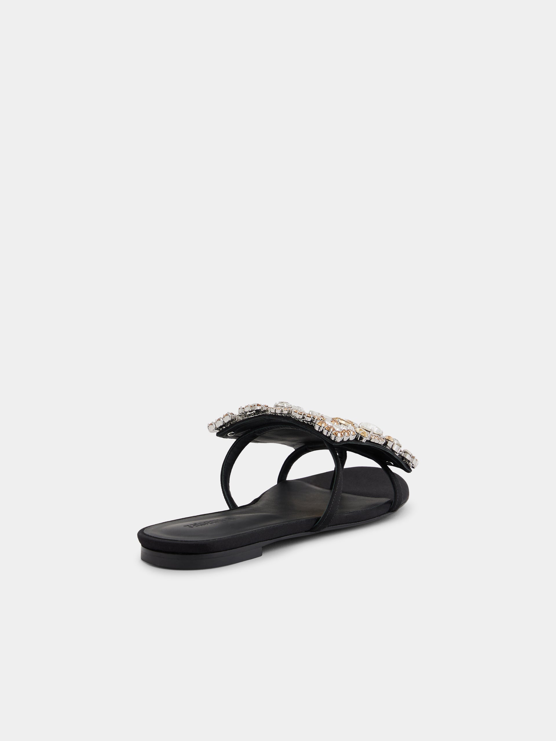 Flat sandals with strass black position 4