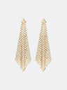 Gold chainmail earrings