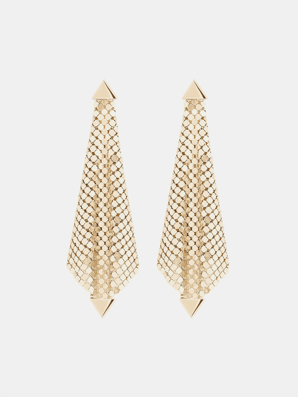 Gold chainmail earrings position 1 - Image 1