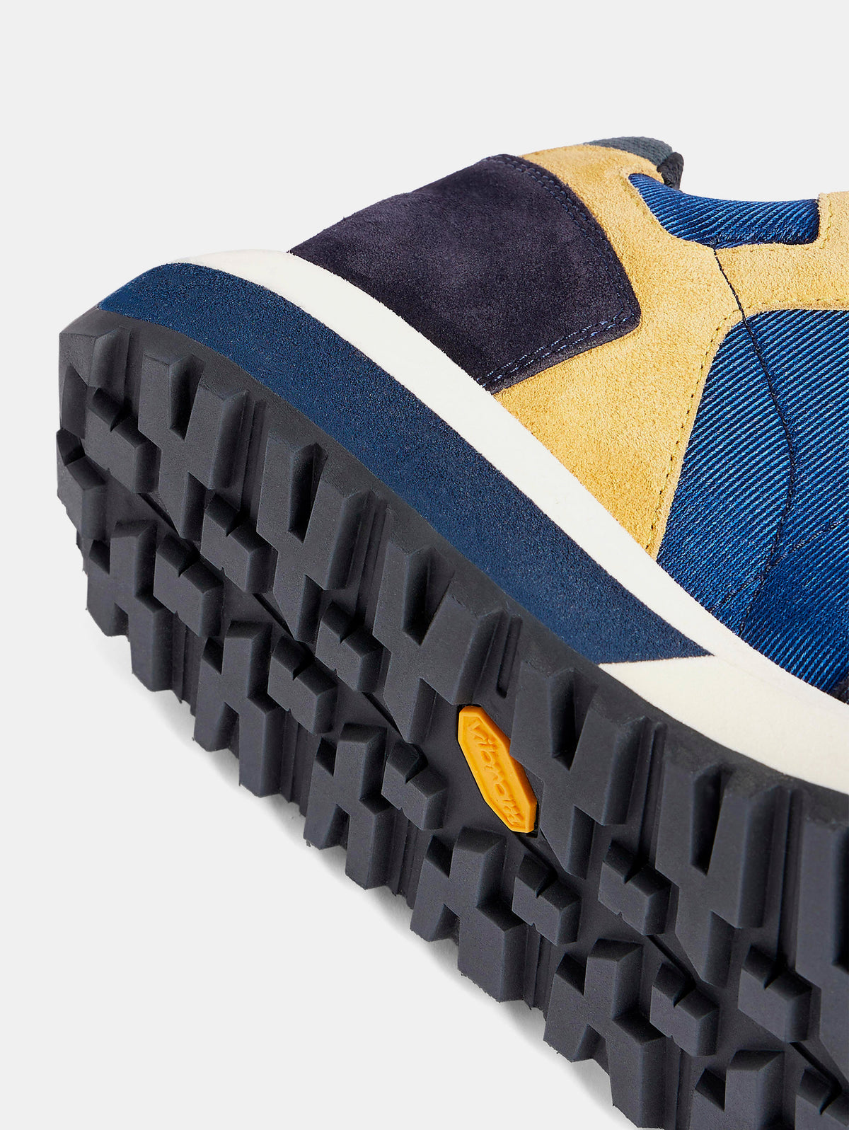 Blue leather sneakers