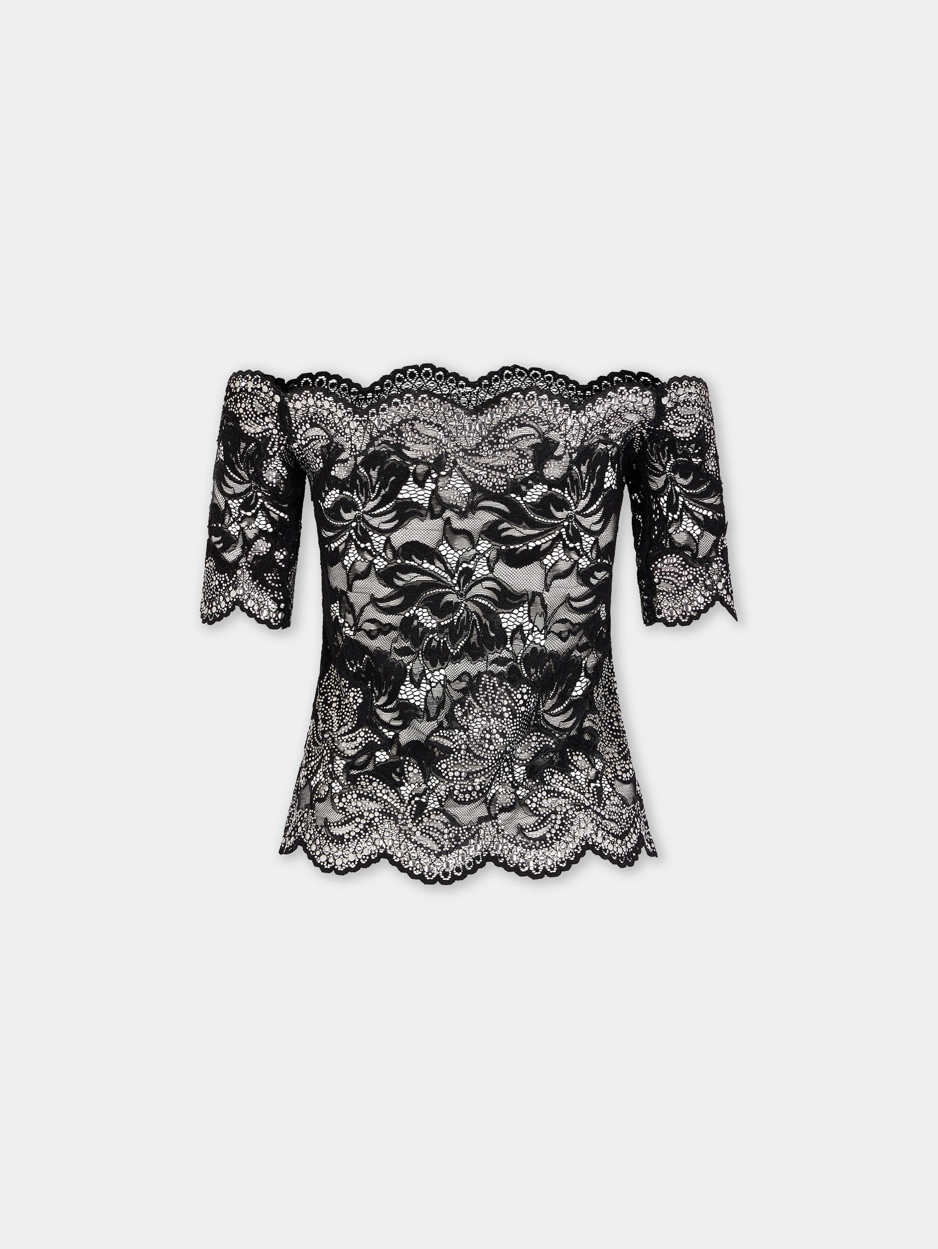 Top in lace black position 2