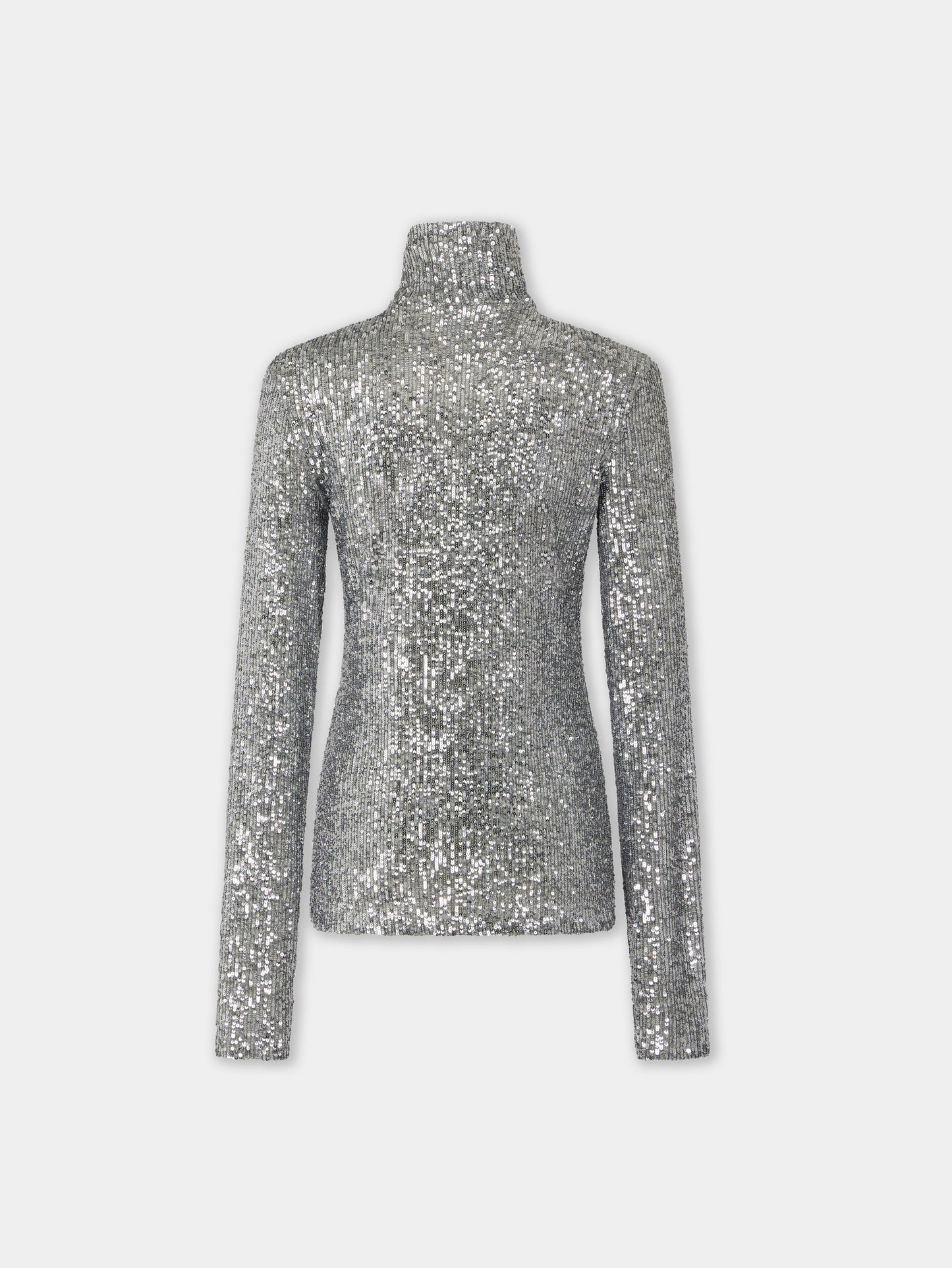 Turtleneck top in sequins
