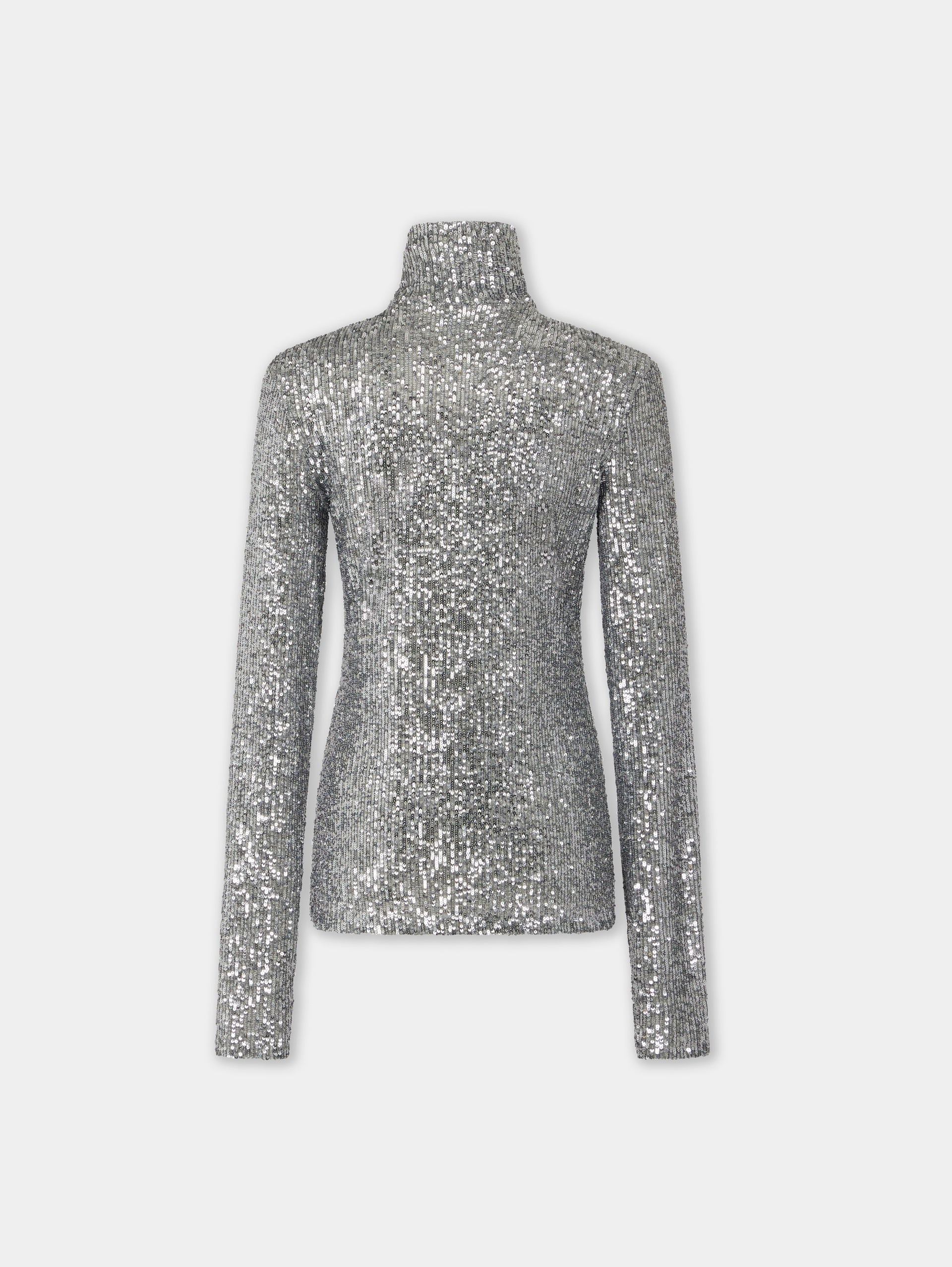 Turtleneck top in sequins position 6
