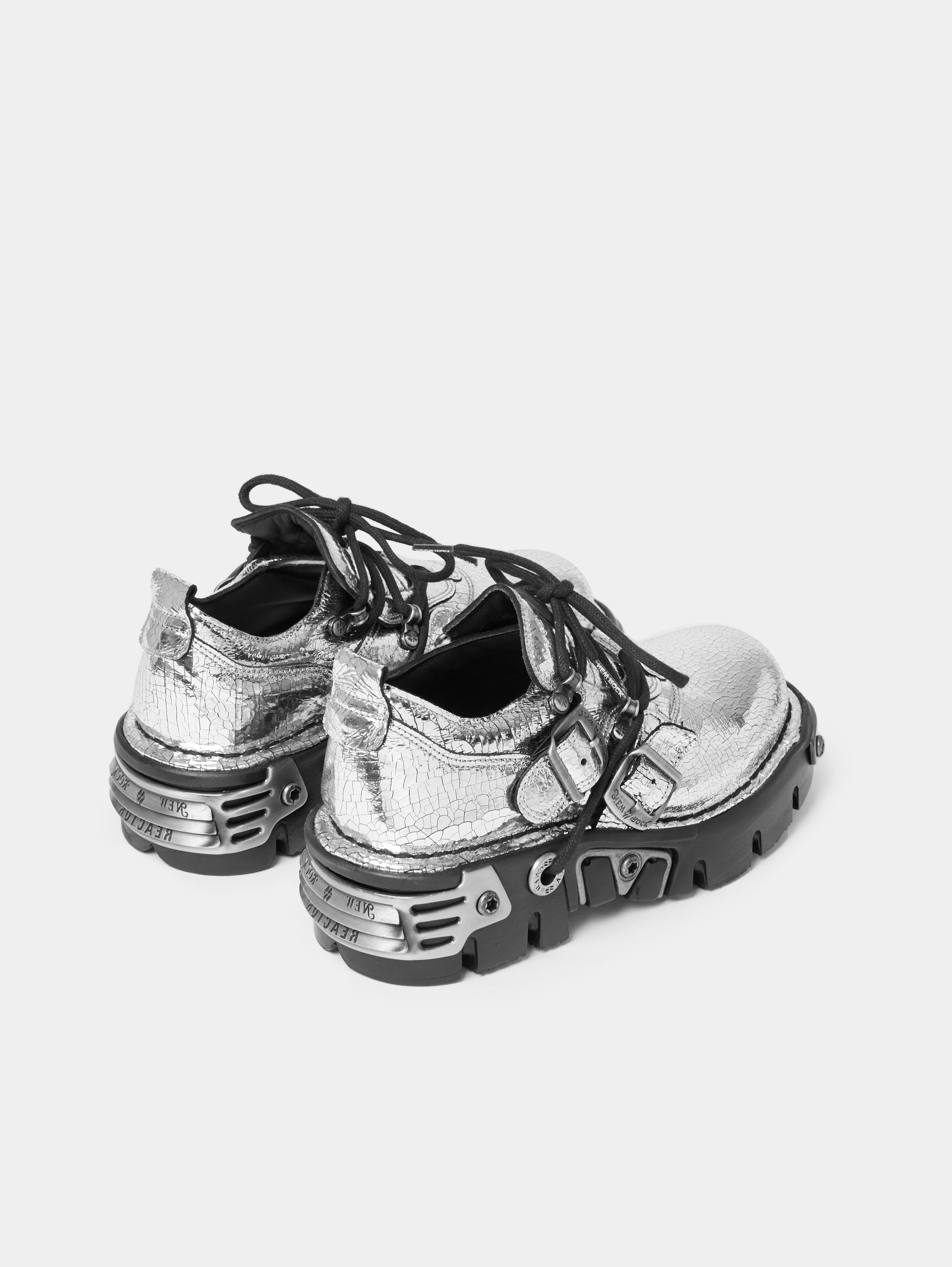 RABANNE x NEW ROCK SILVER SHOES